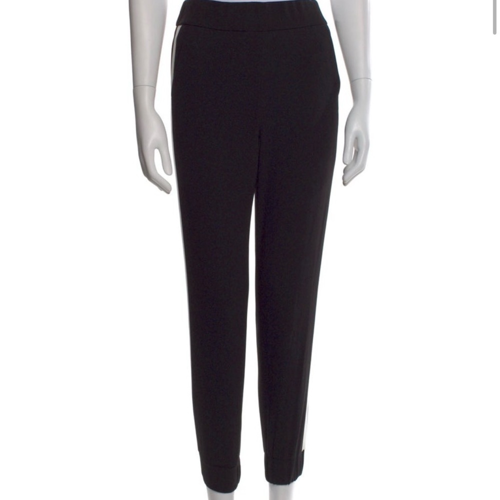 Alice + Olivia Black Jogger Pants w/ White Side Stripe – Size XS – NWT – $275
